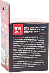 Fluker's Deep Thermal Heat Lamp for Reptiles with Carbon Infrared Technology, for All Reptile Tanks, Great for Basking