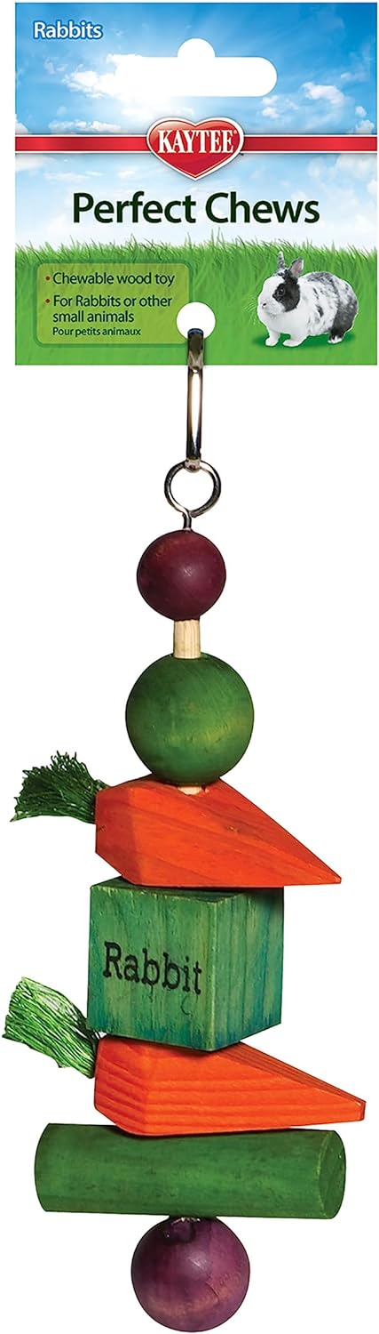Kaytee Perfect Chews Hanging Wood Chew Toy for Pet Rabbits and Other Small Animals