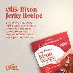 O.T.I.S. Wild Things Bison Recipe Jerky for Dogs – 4 oz – Soft Bison Treats with Flaxseed – Grass-Fed, GMO-Free – No Hormones or Artificial Additives