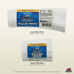Redbarn Filled Dog Bones, Natural Long-Lasting Dental Treats; Suitable for Aggressive Chewers(Chicken)