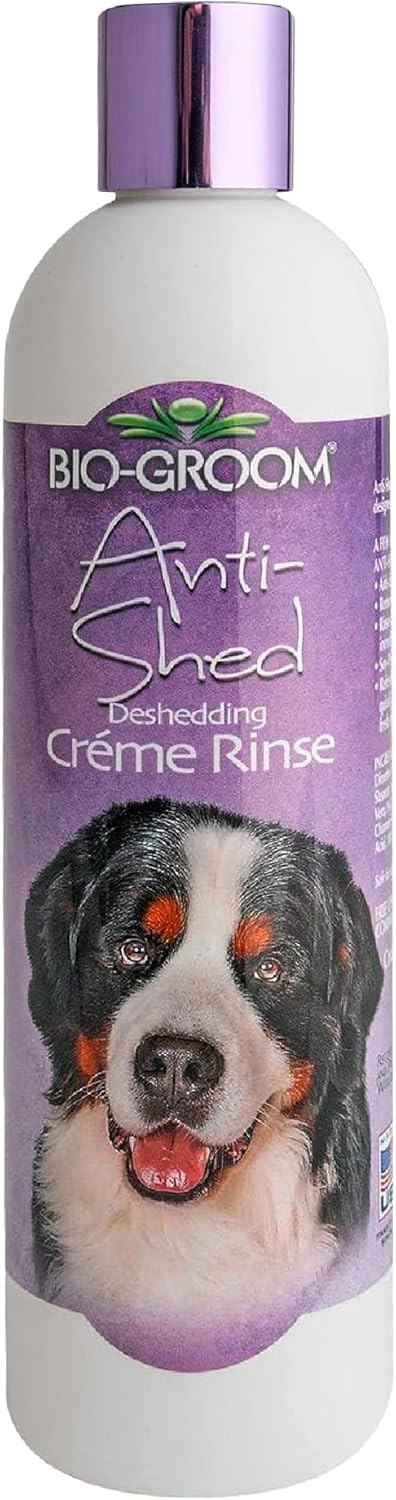 Bio-Groom Anti-Shed Deshedding Dog Conditioner - Odor Eliminating, Anti-Shedding, Dog Bathing Supplies, Puppy Wash, Cat & Dog Grooming Supplies, Cruelty-Free, Made in USA