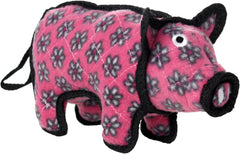 TUFFY - World's Tuffest Soft Dog Toy - Barnyard Pig- Multiple Layers. Made Durable, Strong & Tough. Interactive Play (Tug, Toss & Fetch). Machine Washable & Floats… (Junior)