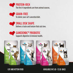 Nulo Adult & Kitten Grain Free Dry Cat Food With Bc30 Probiotic Turkey