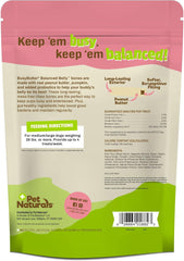Pet Naturals BusyButter Balanced Belly Peanut Butter Bones, Rawhide-Free Chews for Medium/Large Dogs, Long Lasting Chew Bones, Probiotics and Pumpkin for Gut Health, 4 Count