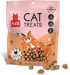 PLATO Pet Treats Cat Treats - Single Ingredient, Healthy Treats for Indoor Cats  - 2.5 oz