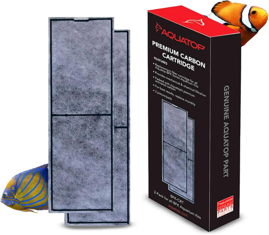 Aquatop Premium Carbon Cartridge Filter Pads - Fits BFK Aquarium Kits, Efficient Water Filtration for Clear Aquariums, BFK-CR