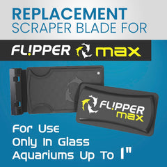 Flipper Cleaner FL!PPER Aquarium Algae Remover for Fish Tank Cleaner Replacement Blades, Pack of 2 - Glass Scraper Blades for Cleaning Kits - Water Cleaning Accessory