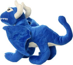 MIGHTY- Blue Dragon - Squeaker-Multiple Layers. Made Durable, Strong & Tough. Interactive Play (Tug, Toss & Fetch). Machine Washable & Floats