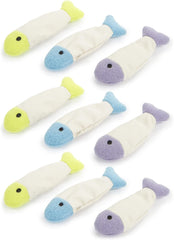 SmartyKat (3 Count) Fish Flop Crinkle Catnip Cat Toys - Multi Color, 3 Count