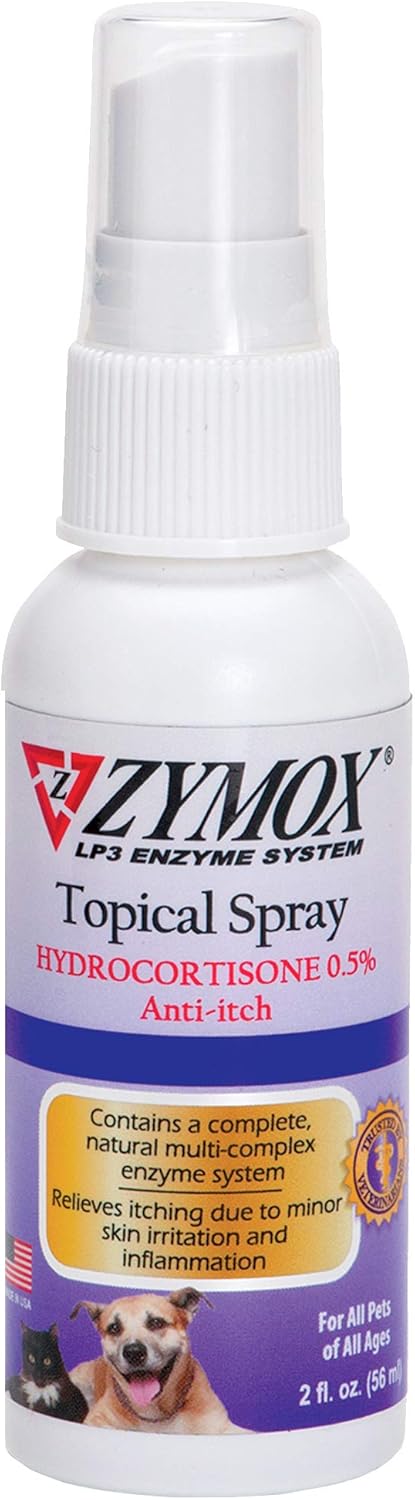 Pet King Brands Zymox Topical Spray W/ .5% Hydrocortisone 2oz Bottle