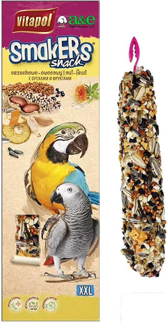 A&E Cage Co. SmaKers XXL Treat Sticks for Parrots in Nut Flavor