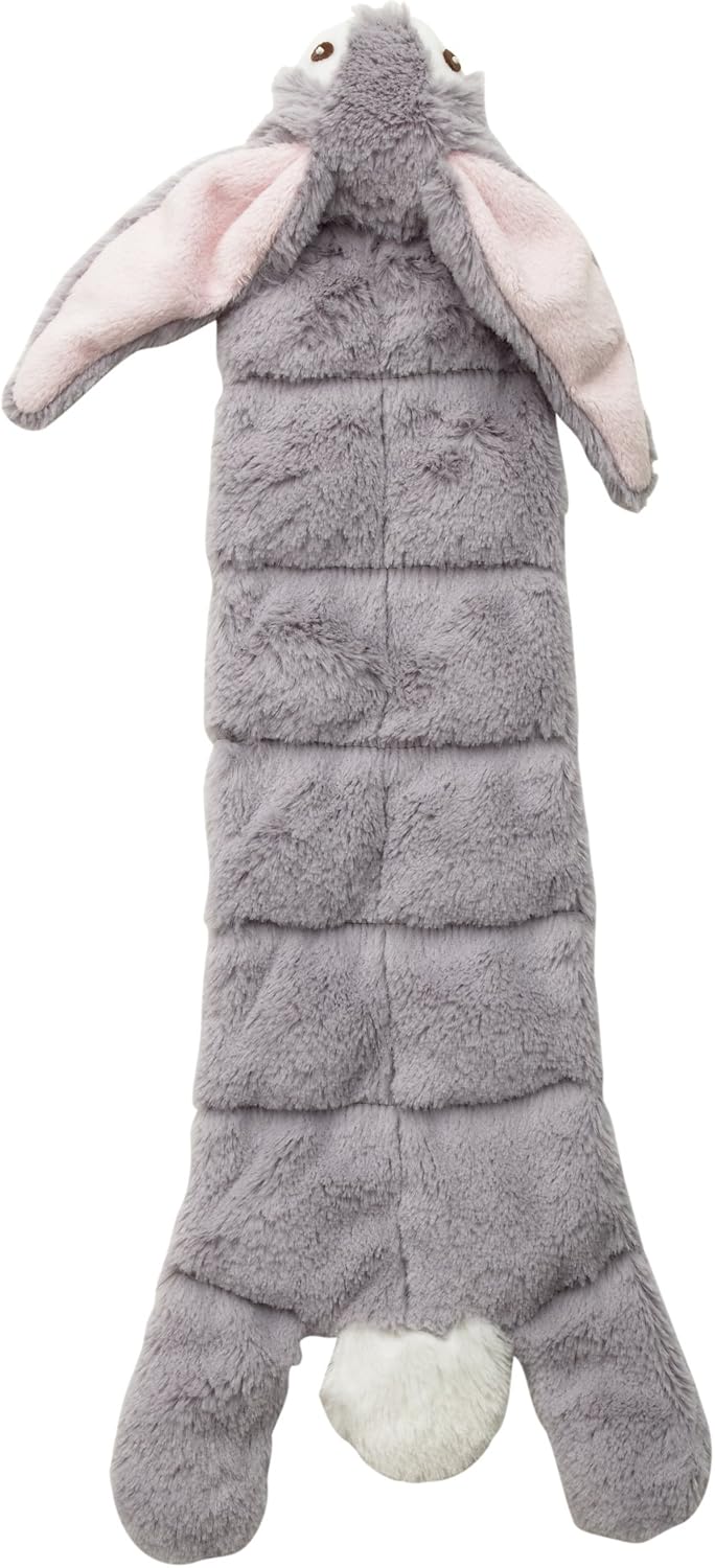 Skinneeez Tons-O-Squeakers Rabbit Dog Toy - with 19 Squeakers for Tons-O-Fun! Stuffing-Free Design is Great for Moderate Chewers, Tug Toy for Medium to Large Puppies & Dogs - 20in Color May Vary