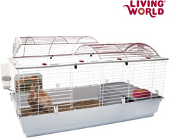 Living World - Deluxe Hybrid Habitat - Rabbit, Guinea Pig, Chinchillas, and Small Animal Cage