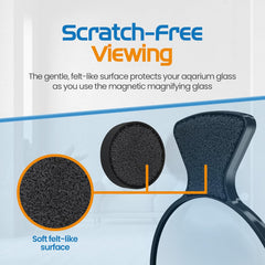 Flipper Cleaner FL!PPER Flipper DeepSee Viewer MAX 5" Black - Coral and Fish Magnifier for Reef Tank and Freshwater Aquarium Photography and Videography - Magnetic Magnifying Glass