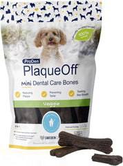 Proden PlaqueOff Sytem Mini Dental Care Bones for Dogs - Vegetable 12 oz, Green, 340G