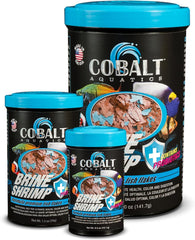 Cobalt Aquatics Probiotic Brine Shrimp with Blue Flakes - Nutrition Formula for Tropical & Marine Fish - Supports Digestion & Immune Health