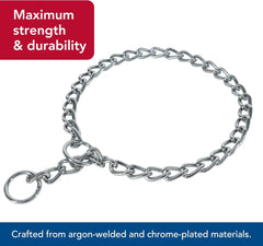 Titan - Coastal Pet Titan Chain Training Dog Collar - Durable Metal Choke Collar for Dog Training - Argon-Welded, Chrome Chain