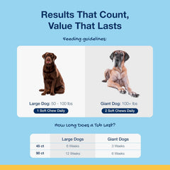 NaturVet ProDen PlaqueOff Soft Chews with Natural Kelp - for Large & Giant Breed Dogs - Supports Normal, Healthy Teeth, Gums, and Breath Odor in Dogs - 45 Soft Chews