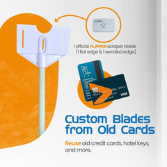 Flipper Cleaner FL!PPER Flipper Platinum Aquarium Algae Scraper | Glass & Acrylic Tank Cleaner with Serrated Blade for Efficient Aquarium Maintenance