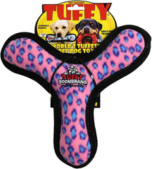 TUFFY - Tuffy`s Dog Toys Ultimate Bowmerang Pink Leopard Chew Toy