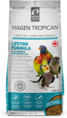 Tropican Bird Food, Hagen Parrot Food with Peanuts & Sunflower Seeds, Maintenance Parrot Granules 2 mm, Lifetime Formula, 1.8 lb Bag