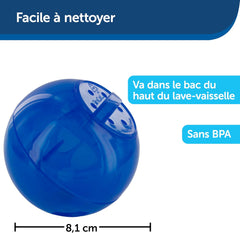 PetSafe SlimCat Interactive Feeder - Combines Play with Mealtime - Adjustable Portions - BPA-Free Plastic - Slow Feeder for Digestion - Lightweight, Dishwasher-Safe Toy