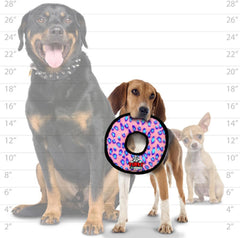 TUFFY - World's Tuffest Soft Dog Toy -Junior Ring-Squeakers -Multiple Layers.Made Durable, Strong & Tough.Interactive Play(Tug, Toss & Fetch).Machine Washable & Floats