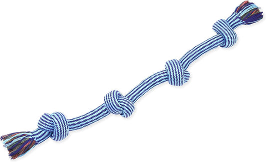Mammoth Flossy Chews Extra 4 Knot Rope Tug – Premium Cotton-Poly Tug Toy for Dogs – Interactive Dog Rope Toy – Tug Dog Chew Toy for Medium to Large Dogs -Assorted Colors