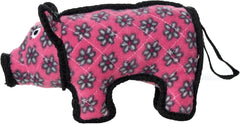 TUFFY - World's Tuffest Soft Dog Toy - Barnyard Pig- Multiple Layers. Made Durable, Strong & Tough. Interactive Play (Tug, Toss & Fetch). Machine Washable & Floats… (Junior)