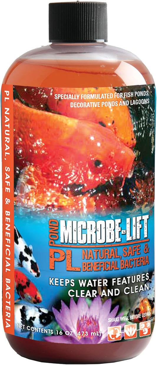 MICROBE-LIFT 10PLP PL Pond Bacteria and Outdoor Water Garden Cleaner, Safe for Live Koi Fish, Plant Life, and Decor