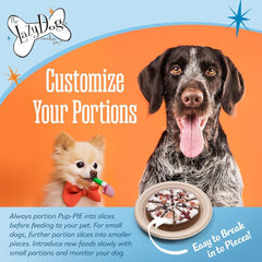 The Lazy Dog Cookie Co. I Ruff You Pup-Pie – All Natural Dog Treat for Special Occasions – Healthy Dog Cookies Made in USA – 6" Celebration Pie – Best Natural Treats for Dogs, 5 oz (Ruff You)