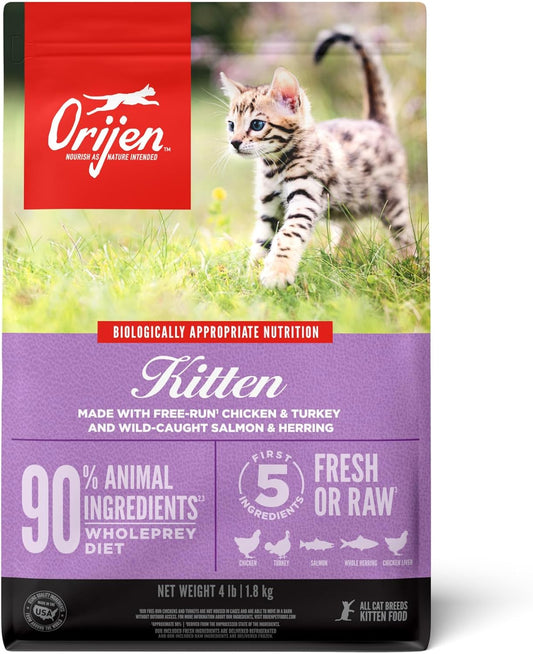 ORIJEN Dry Kitten Food, Grain Free Food for Kittens, with WholePrey Ingredients