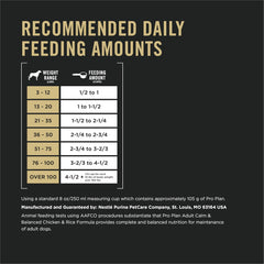 Purina Pro Plan Calm & Balanced Dry Dog Food, Adult Dog Calming DHA Chicken & Rice Formula - 5 lb. Bag