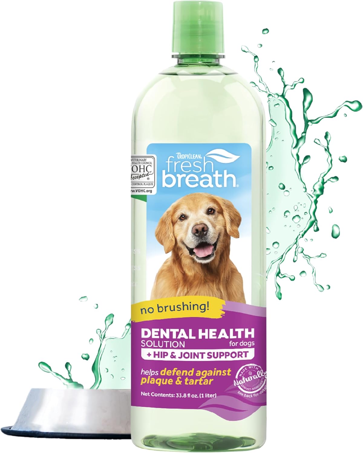 TropiClean Fresh Breath | Breath Freshener and Teeth Cleaning Solution | 33.8 oz