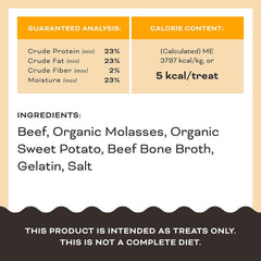 Primal Beef Jerky Dog Treats Made with Beef Bone Broth, Give Pieces a Chance, Training Treat for Dogs, 4 oz