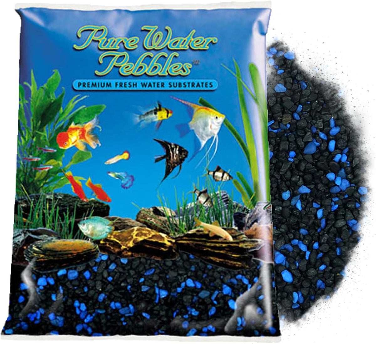 Midnight Glo Aquarium Gravel - 5 lbs - Non-Toxic, Colorfast, Vibrant Substrate for Aquariums, Terrariums, Ponds & Crafts