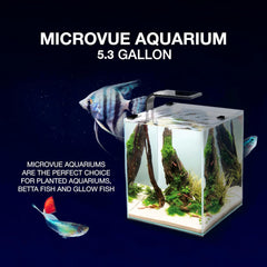 Cobalt Aquatics Microvue Nano Aquarium Kit - Includes Filter & LED Light - Ideal for Nano Reefs, Planted Tanks & Small Aquatic Setups