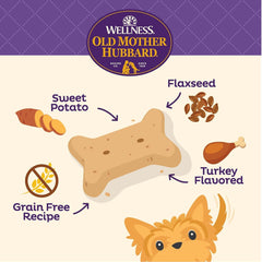 Old Mother Hubbard Wellness All the Fixins Dog Biscuits, Natural, Training Treats, Turkey & Sweet Potato Flavor, Mini Size (16 Ounce Bag)