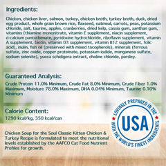 Chicken Soup for the Soul All Natural Premium Wet Kitten Food, Real Meat First Ingredient, No By-Products, Artificial Colors, Flavors or Preservatives, Chicken & Turkey Pate, 5.5oz (Pack of 24)