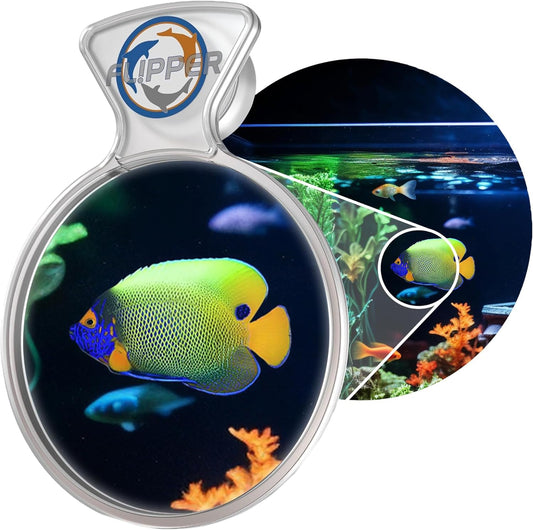 Flipper Cleaner FL!PPER Flipper DeepSee Viewer MAX 5" Coral and Fish Magnifier for Reef Tank and Freshwater Aquarium Photography and Videography - Magnetic Magnifying Glass