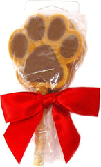 Claudia's Canine Bakery Peanut Butter Paw Print Carob Suckers. Made in The USA 2.5 oz