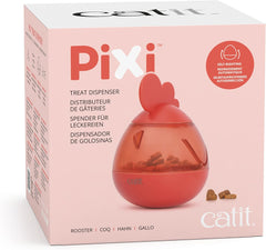 Catit PIXI Treat Dispenser, Interactive Treat Dispensing Cat Toy, Rooster