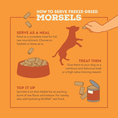 ACANA Freeze Dried Dog Food Meal & Topper, Grain Free, High Protein Free-Run Turkey Recipe