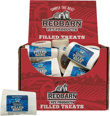 Redbarn Filled Dog Bones, Natural Long-Lasting Dental Treats; Suitable for Aggressive Chewers(Beef)