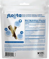 N-Bone FLOSSta Dental Chews for Dogs – Natural Beef Liver Flavor, No Dyes, Grain-Free, Breath Freshening, Plaque & Tartar Control, Digestible Teething Aid