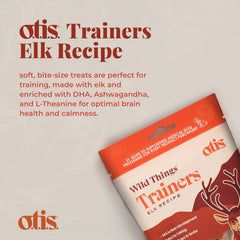 O.T.I.S. Wild Things Trainers Elk Recipe – 4 oz – Bite-Size Dog Training Treats with DHA, Ashwagandha & L-Theanine – GMO-Free – No Hormones or Additives