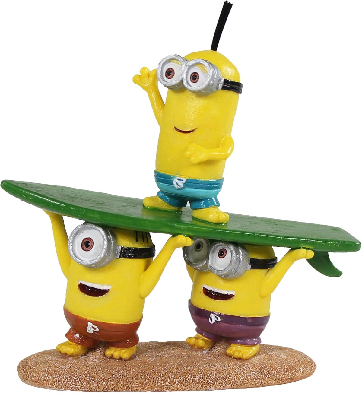 Penn-Plax Minions Officially Licensed Aquarium Ornament – Beach Buddies (Kevin, Stuart, and Bob) – Safe for Freshwater and Saltwater Fish Tanks – Small