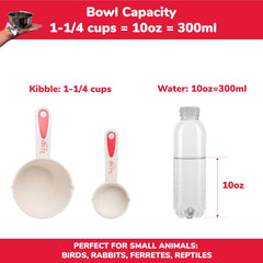 SPOT Coop Cup Bolt Clamp - Stainless Steel Hanging Bowl for Crates, Removable, Chew-Proof Pet Feeding Dish, Ideal for Birds, Parrots, Rabbits, Ferrets, Reptiles