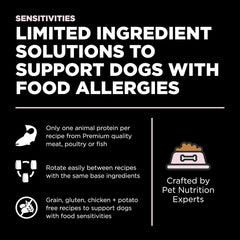 Go! Solutions Sensitivities Limited Ingredients, Grain-Free Dry Dog Food, Small Bites Salmon Recipe for Sensitive Stomach