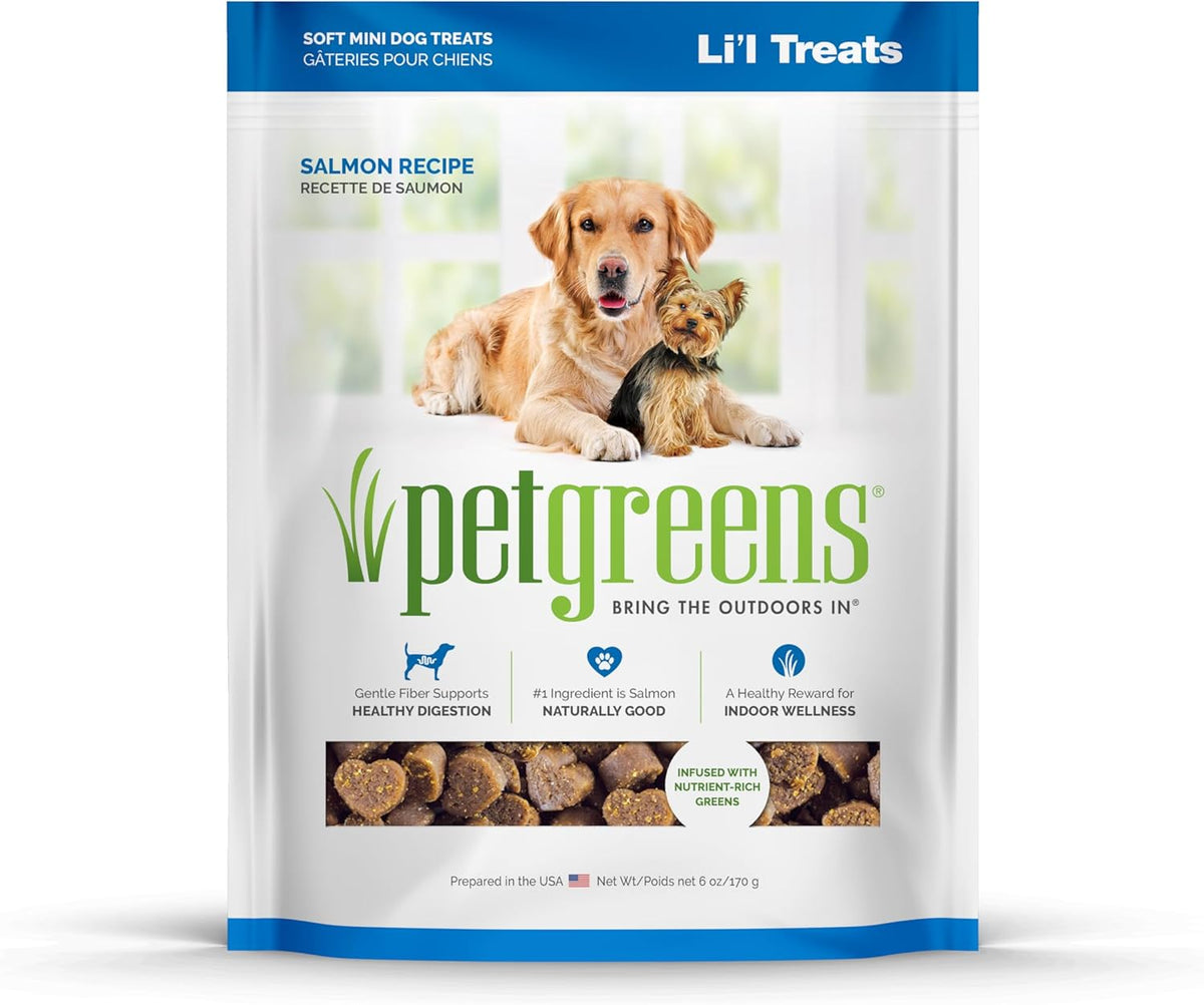 Pet Greens Treats Healthy Salmon Semi-Moist Dog Treat 6 Ounce